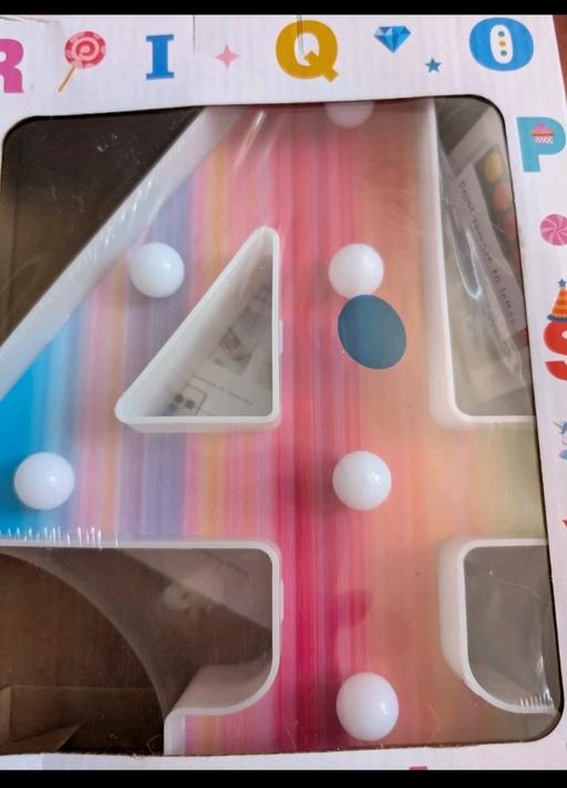  — Brand New LED Colour Changing Number 4