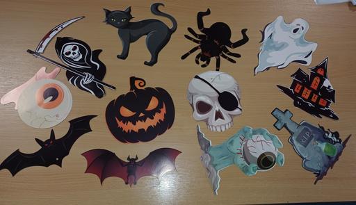  — halloween creepy hangy decorations. new