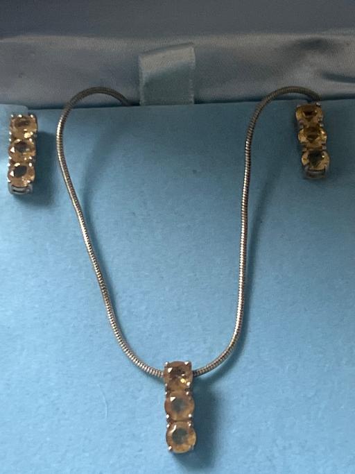  — Beautiful sterling silver Citrine Set