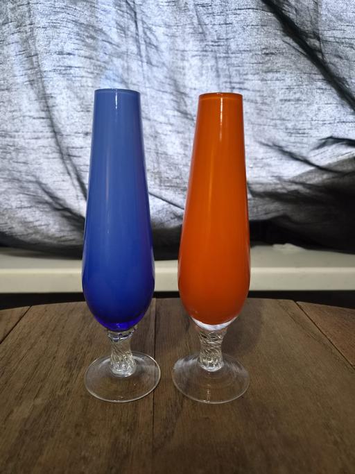  — Murano Cobalt Blue and Orange Glasses
