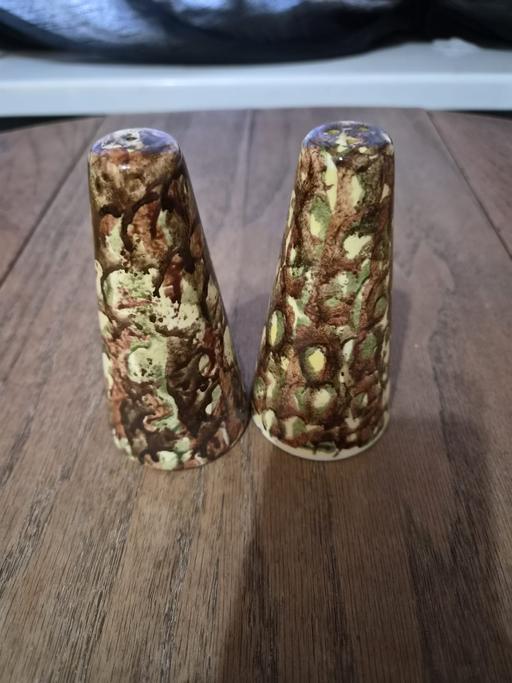  — heavy glazed salt and pepper shakers