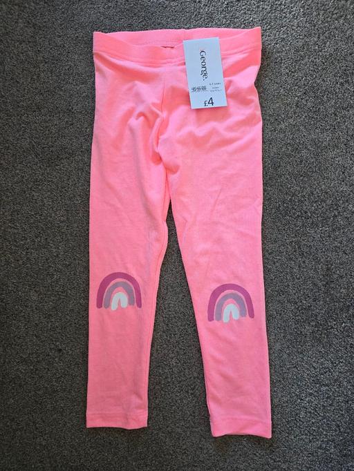  — George girl's pink leggings - age 4/5y bnwt