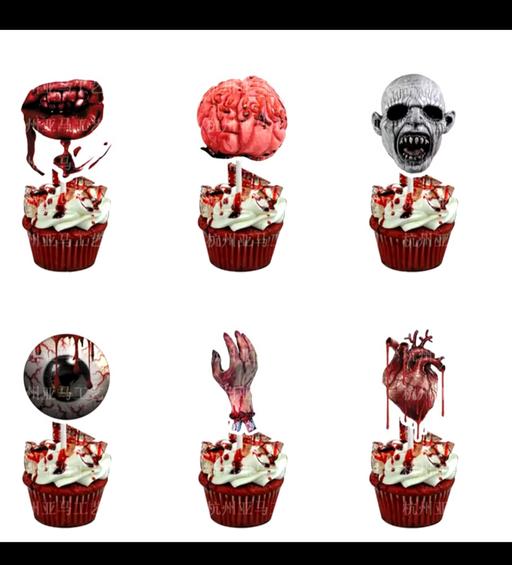  — halloween 12 small cake toppers. new