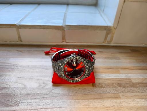  — iced Out Red Dial Watch