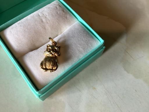  — 9 ct cat pendant