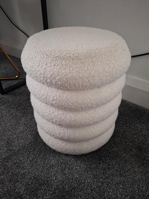  — white storage  footstool