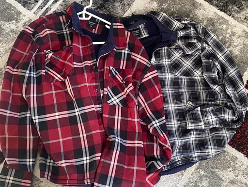  — Mens black & white checked lumber jack