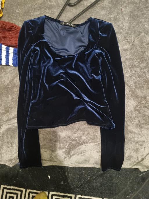  — MNG Long Sleeve Velvet Top