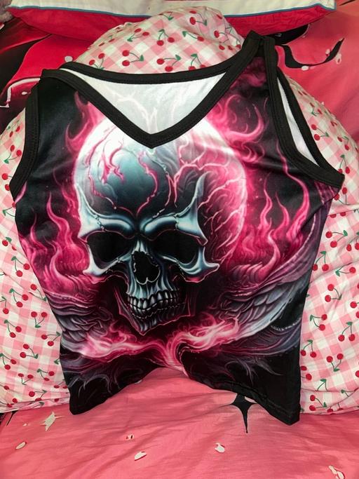  — Ladies Skull Patterned Vest Top - Size L