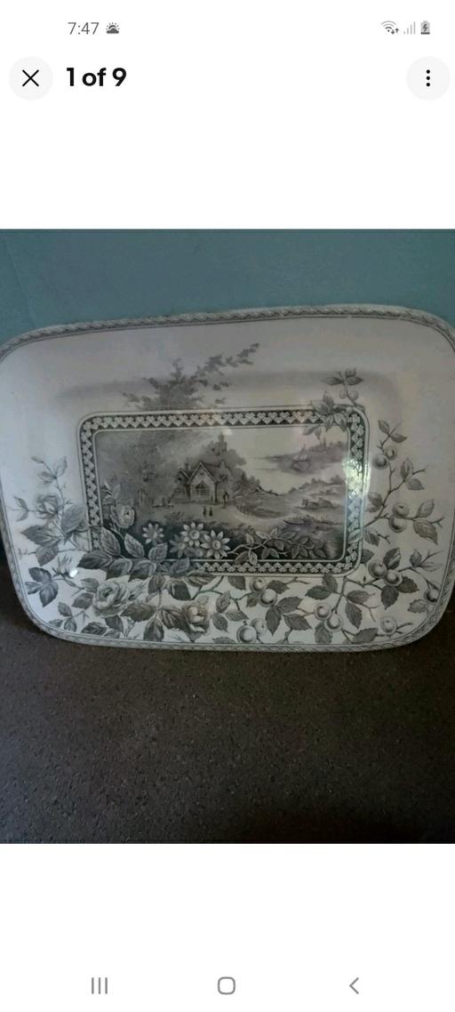  — antique ceramic platter 1885 Alton
