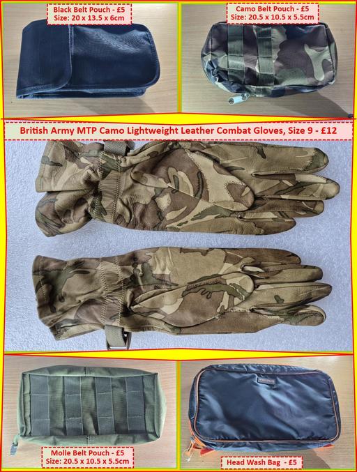  — British Army Gloves or Belt Pouch Bags.