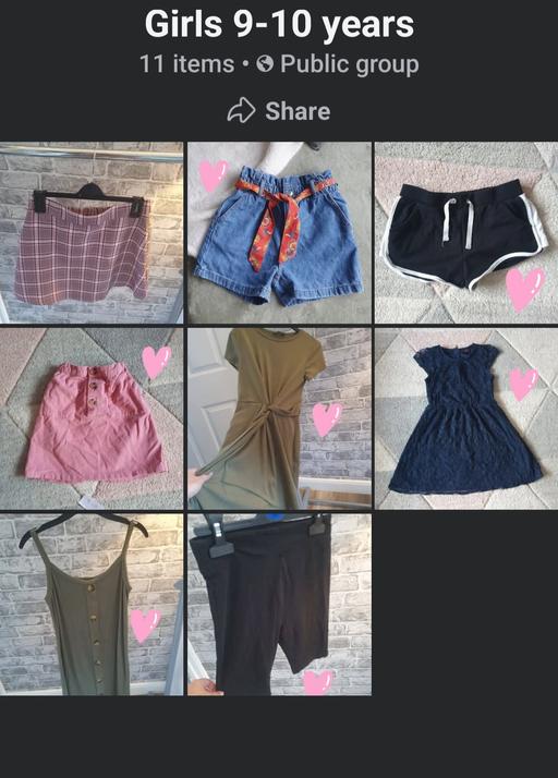  — girls 9-10 years dresses, skirt, shorts bundl