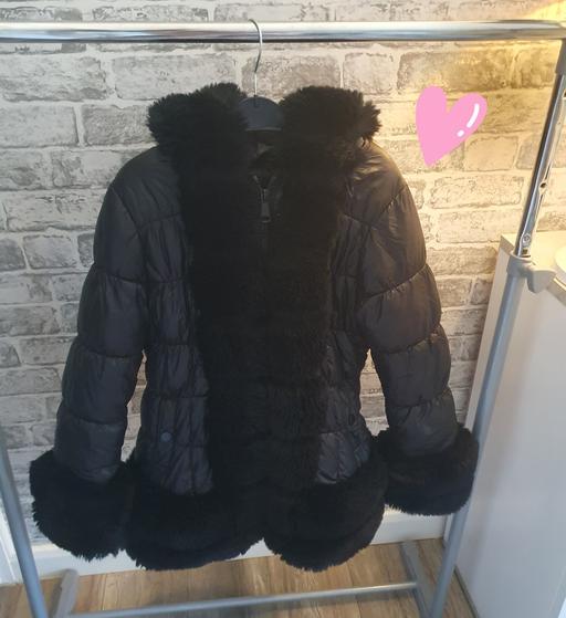 — girls age 10 years bow boutique black coat
