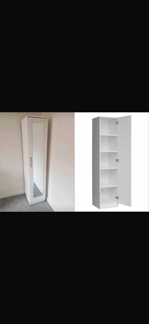  — Single door wardrobe with long mirror
