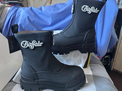 — Buffalo Aspha Vegan Rain Zip Up Boots Black