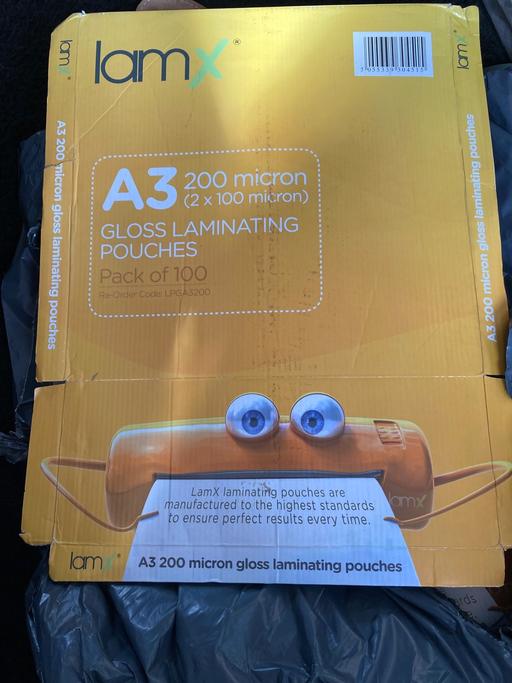  — Laminating pouches