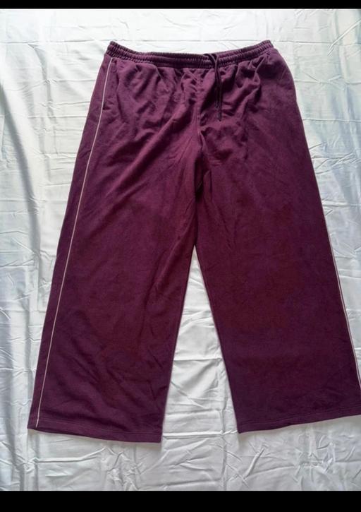  — M&S cotton rich loopback wide leg joggers