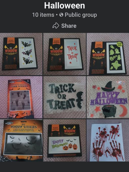  — halloween bundle of reusable gel stickers