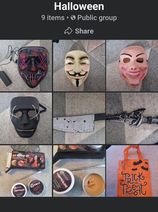  — halloween masks and extras bundle