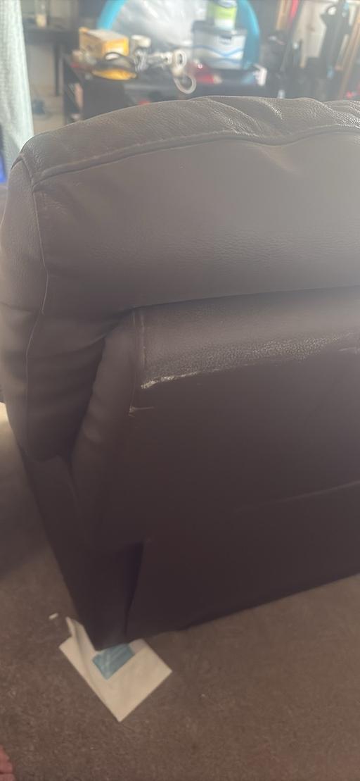  — Brown 3 seater recliner