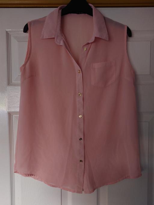 — Women's light pink sleeveless blouse size 12