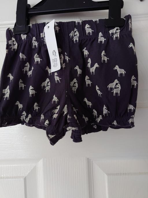  — Girls zebra shorts size 18-24 months
