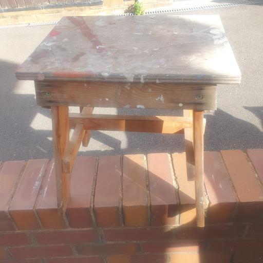  — Small Chunky Wooden Stool , Good Condition,