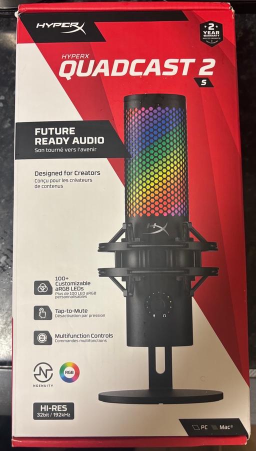  — Brand new Hyper X QuadCast 2 S RGB Microphone