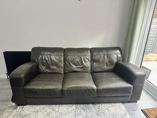  — 3 seater faux leather sofa