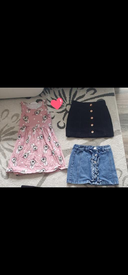  — girls 6-7 years dress and x2 skirts