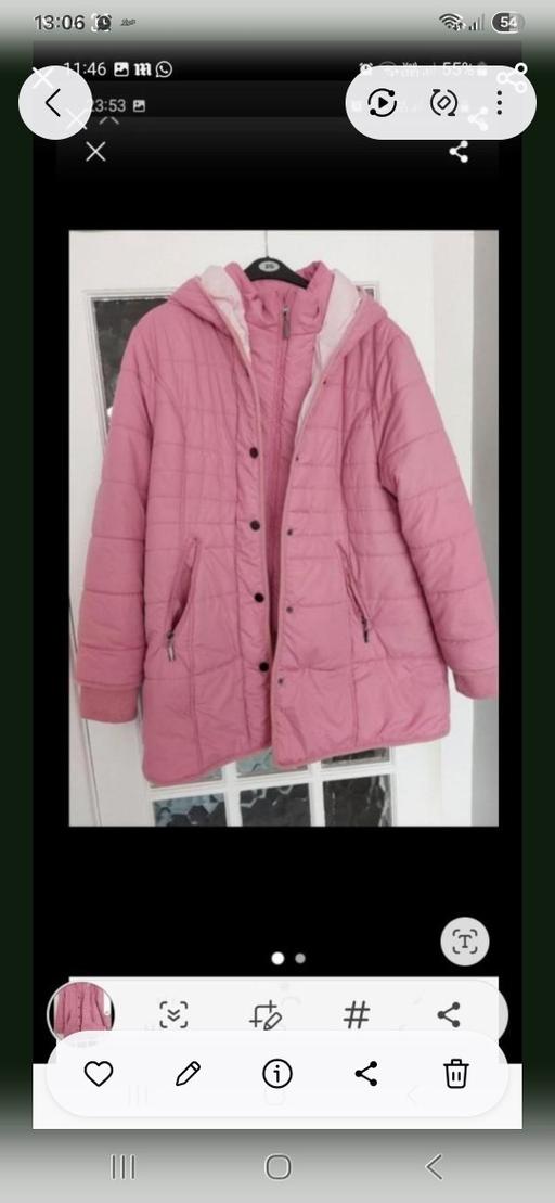 — SIZE 2O  WORN ONCE QUILTED JACKET PAID £59