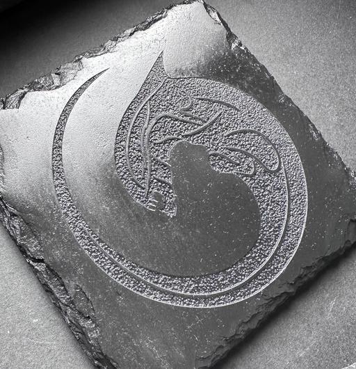  — Alien. Prometheus. Slate engraved coaster.
