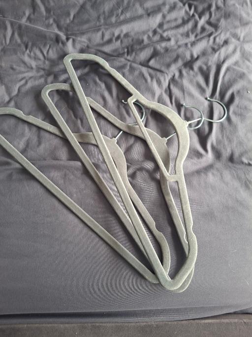  — grey velvet hangers x3