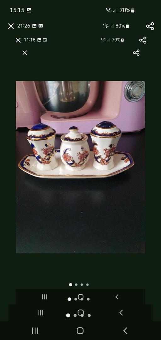  — masons ironstone China cruet set