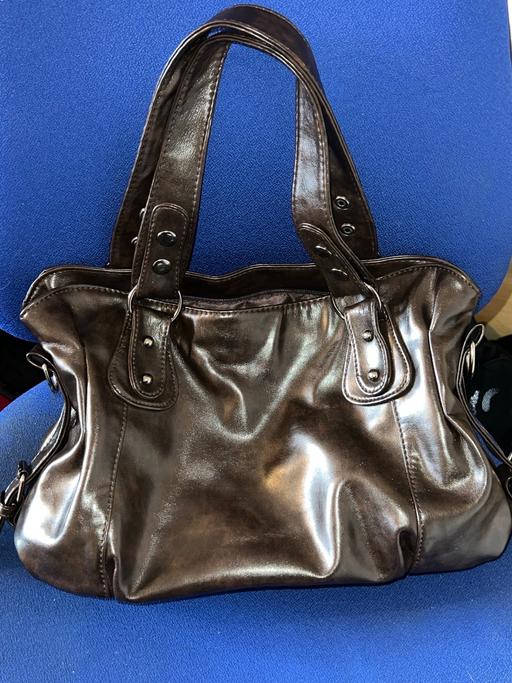  — Metallic Bronze Brown Shoulder Bag
