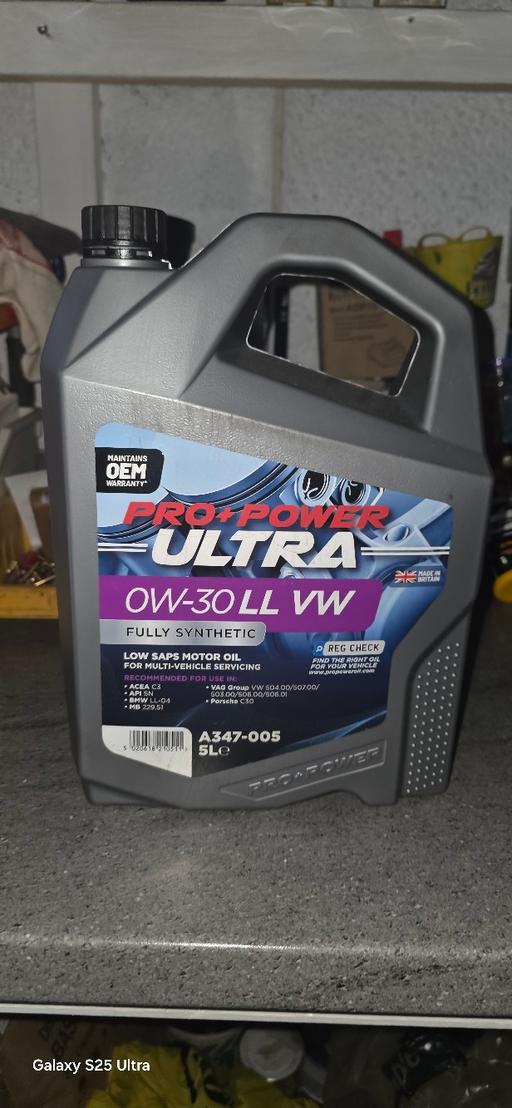  — Pro-Power Ultra 0W-30 LL VW Motor Oil – Half