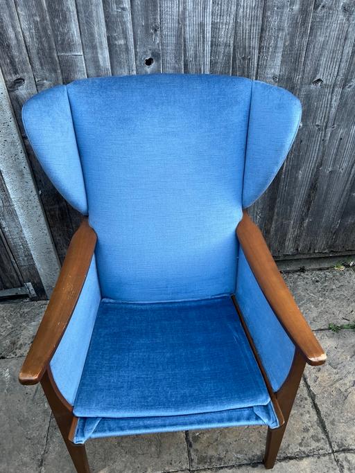  — Vintage Parker Knoll Blue Armchair