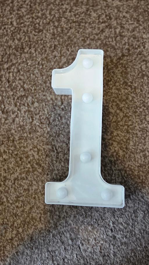  — number 1 LED light