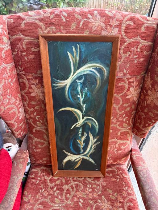  — 1963 storm birds abstract oil painting
