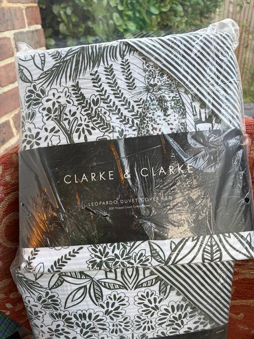  — Clark & Clark leopardo duvet cover set new