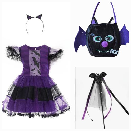  — Girls bat dress roughly age 9-10. 130cm. New