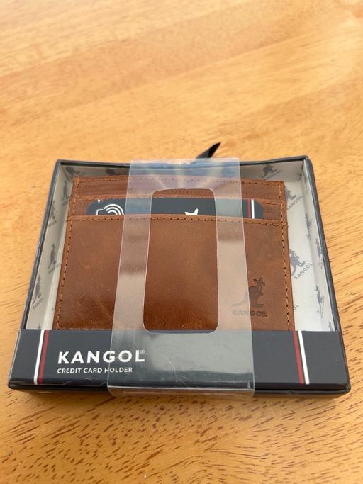  — Leather Kangol Cardholder with RFID Blocking