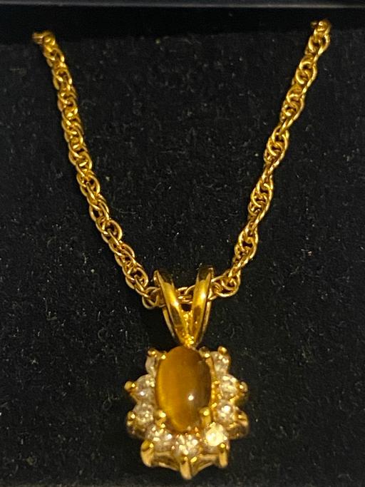  — jewellery rolled gold tigers eye & c.z
