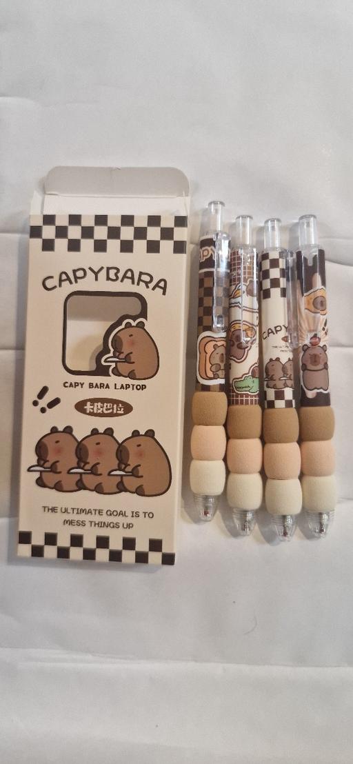  — Cute Capybara Gel Pen Set – 4-Piece Aesthetic