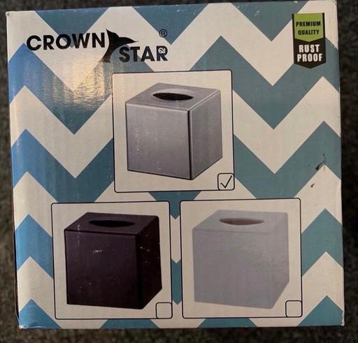  — New Silver Tissue Box  Clearance