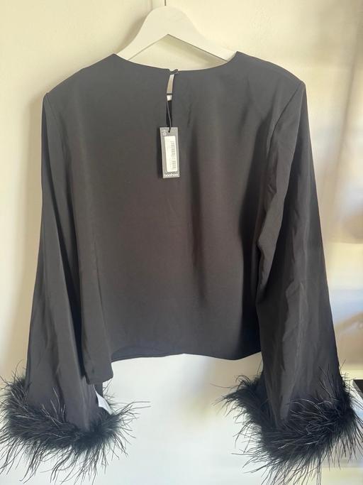  — Boohoo faux fur top size 14 NWT