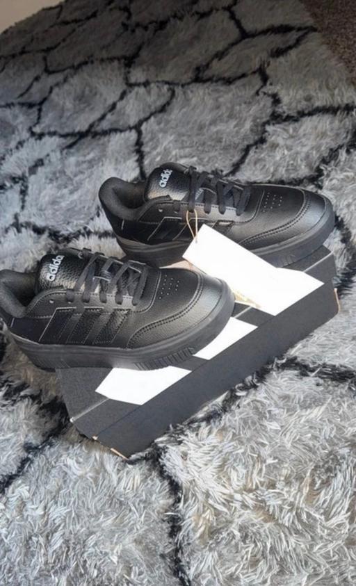  — Adidas courtblock triple black trainers