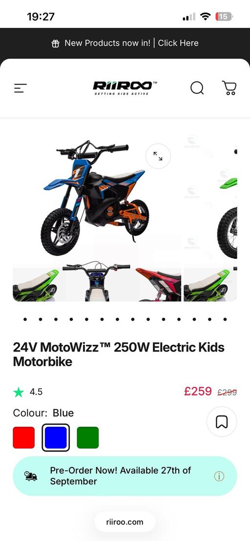  — boys electric motorbike