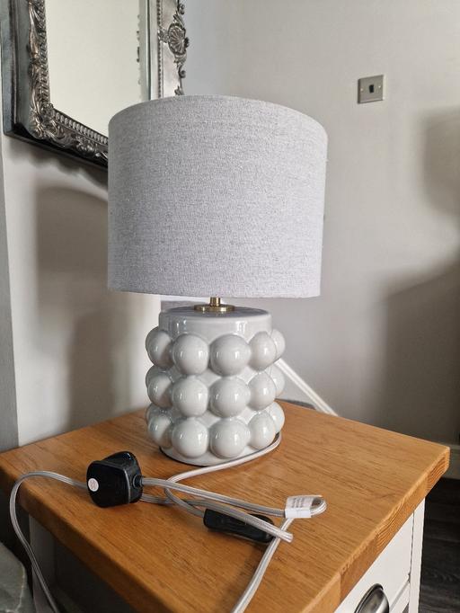  — Large grey table lamp