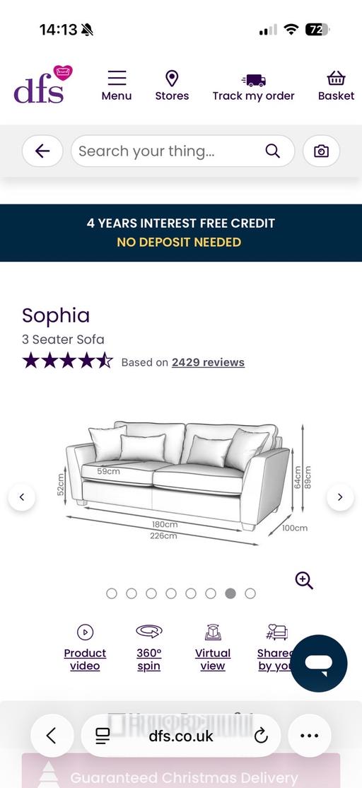  — 3 seater sofa and cuddle chair -